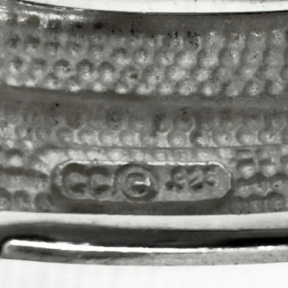 Vintage Art Deco Sterling Silver Heavy Cuff Bracelet - Picture 6 of 7